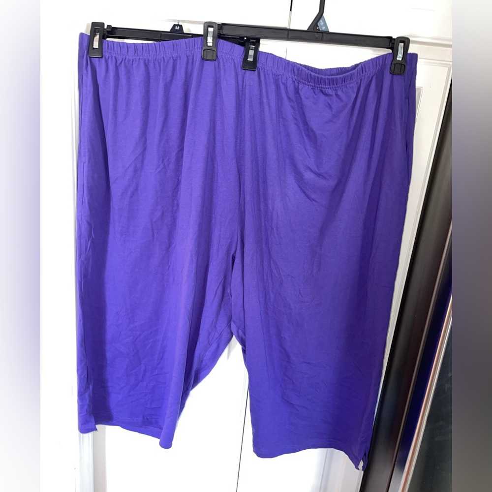 Anthony Richards Womens Plus‎ Size Purple Capri Pants 6X